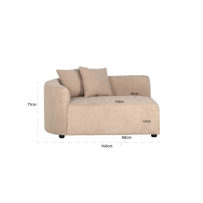 RICHMOND sofa GRAYSON L beżowa - krótka wersja