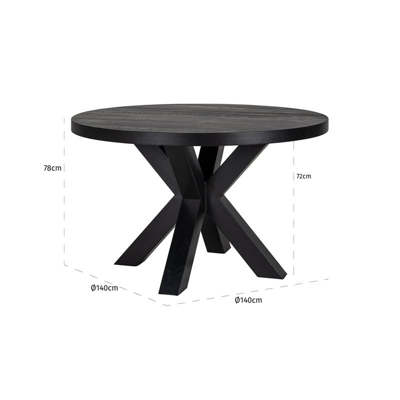 RICHMOND blat stołu WATSON 140 czarny