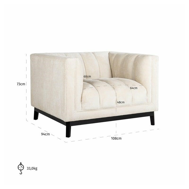 RICHMOND fotel BEAUDY biały - trudnopalny