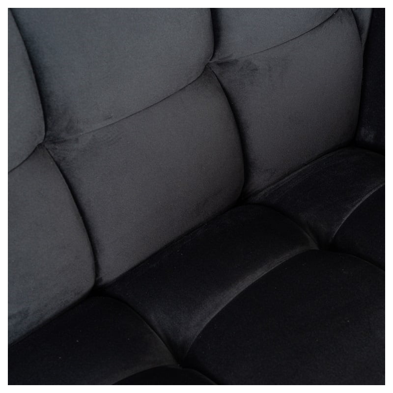 RICHMOND fotel HUXLEY ANTRACIET - welur, szczotkowane złoto