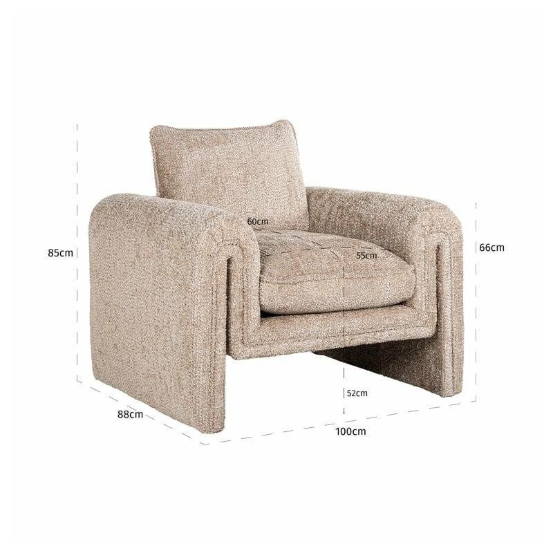 RICHMOND fotel SANDRO beżowy