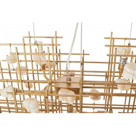 KARE lampa wisząca STONE MOBILE złota 100 x 61 cm