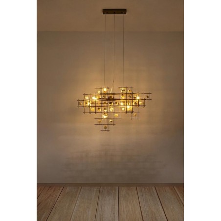 KARE lampa wisząca STONE MOBILE złota 100 x 61 cm