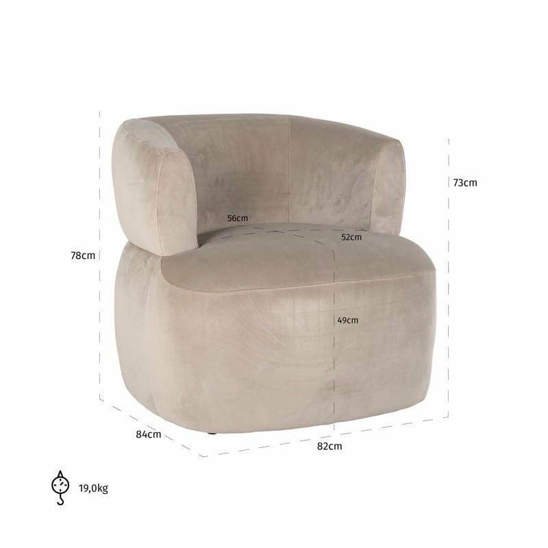 RICHMOND fotel DONNA beżowy