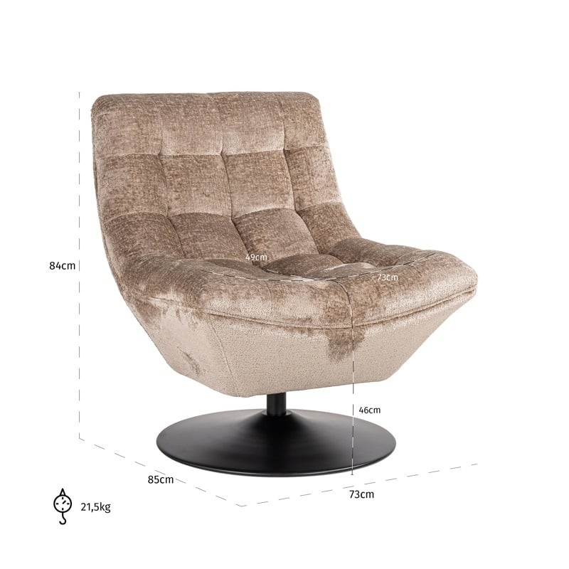 RICHMOND fotel obrotowy SYDNEY beżowy