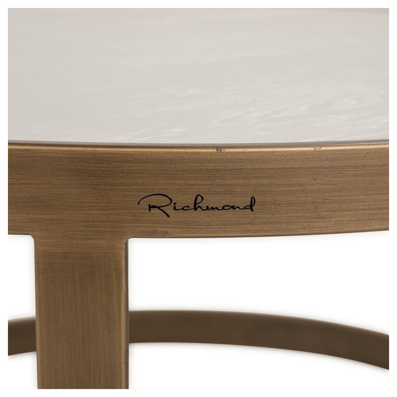RICHMOND zestaw stolików WHITEBONE BRASS