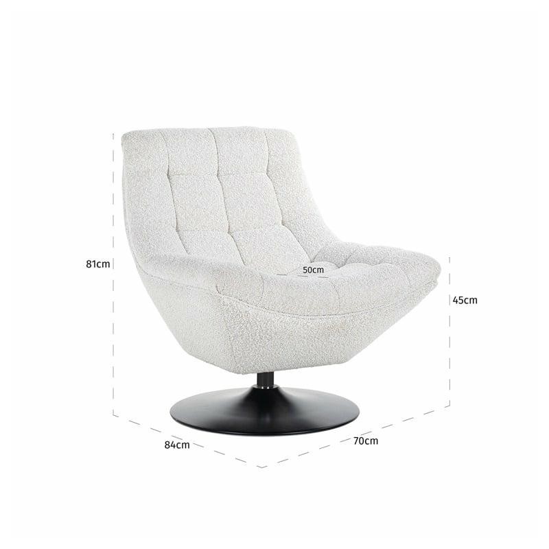 RICHMOND fotel obrotowy RICHELLE biały