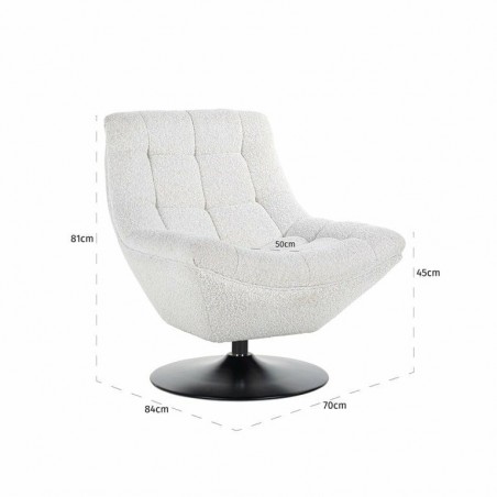 RICHMOND fotel obrotowy RICHELLE biały