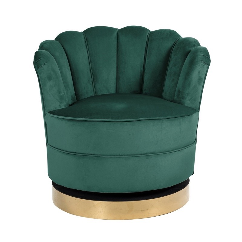 RICHMOND fotel obrotowy MILA GREEN VELVET