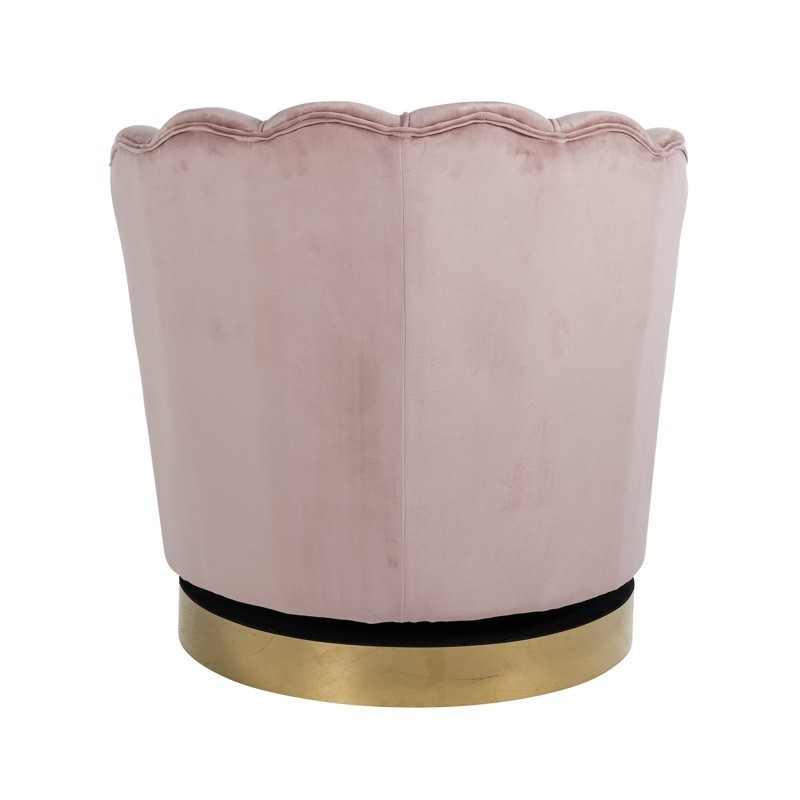 RICHMOND fotel obrotowy MILA PINK VELVET