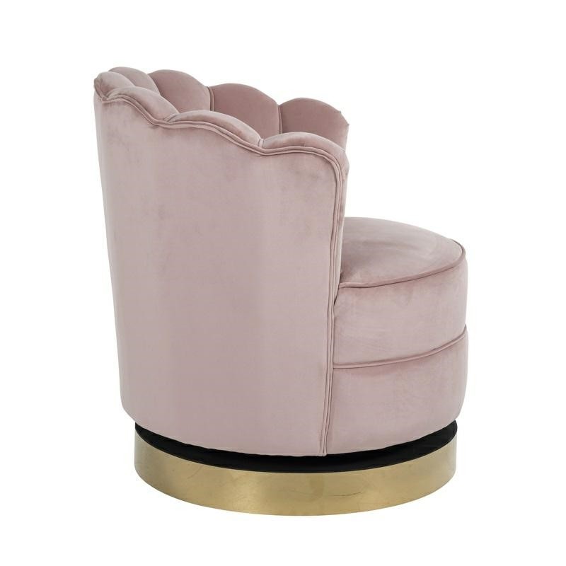 RICHMOND fotel obrotowy MILA PINK VELVET