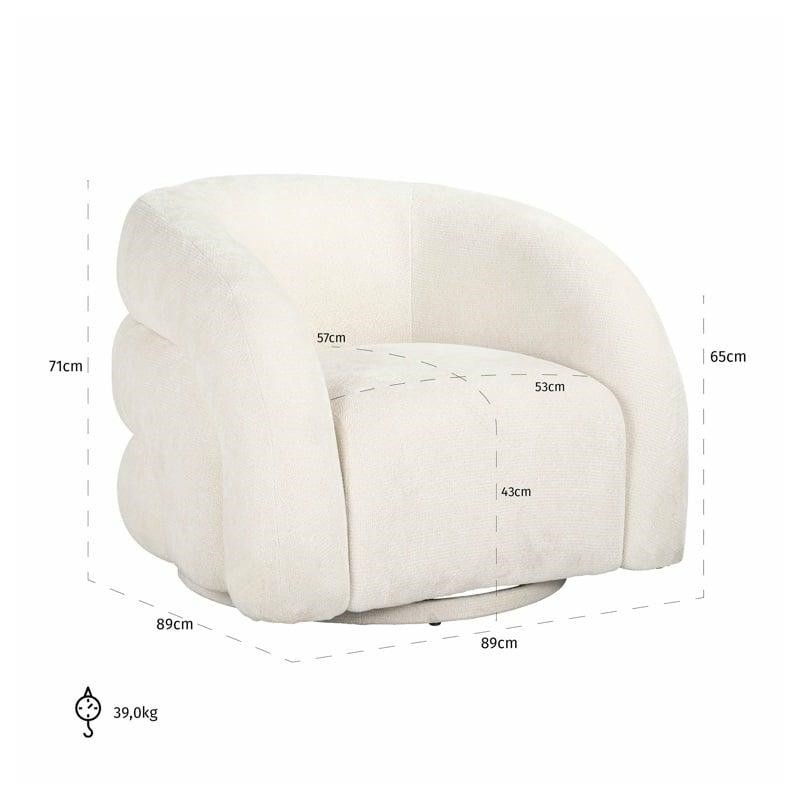 RICHMOND fotel obrotowy ARCUS biały