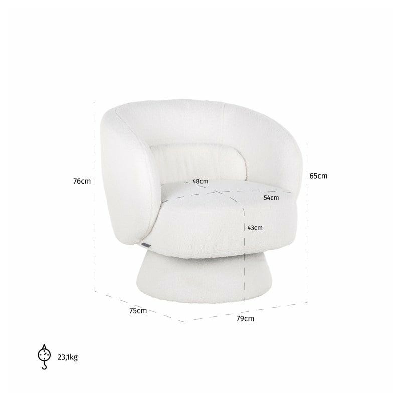 RICHMOND fotel obrotowy SENNA biały