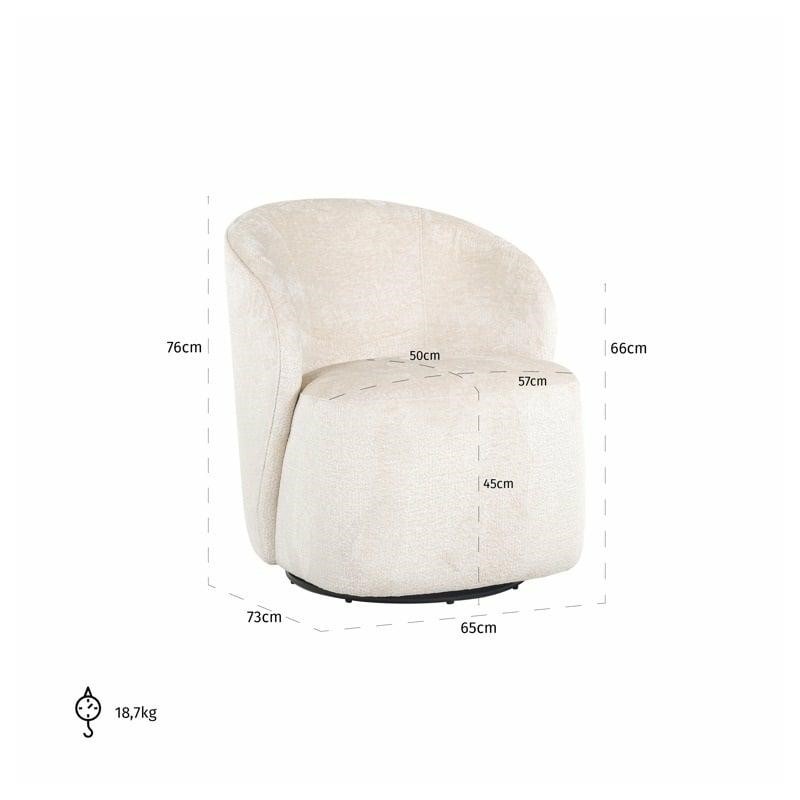 RICHMOND fotel obrotowy SOFIA biały