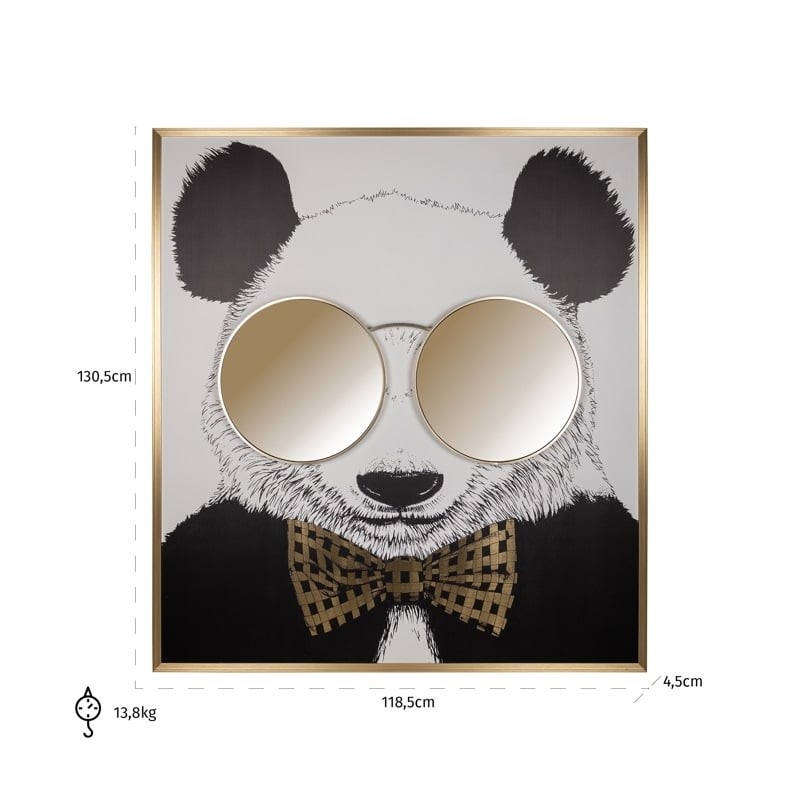 RICHMOND obraz SHINY PANDA 130x118cm