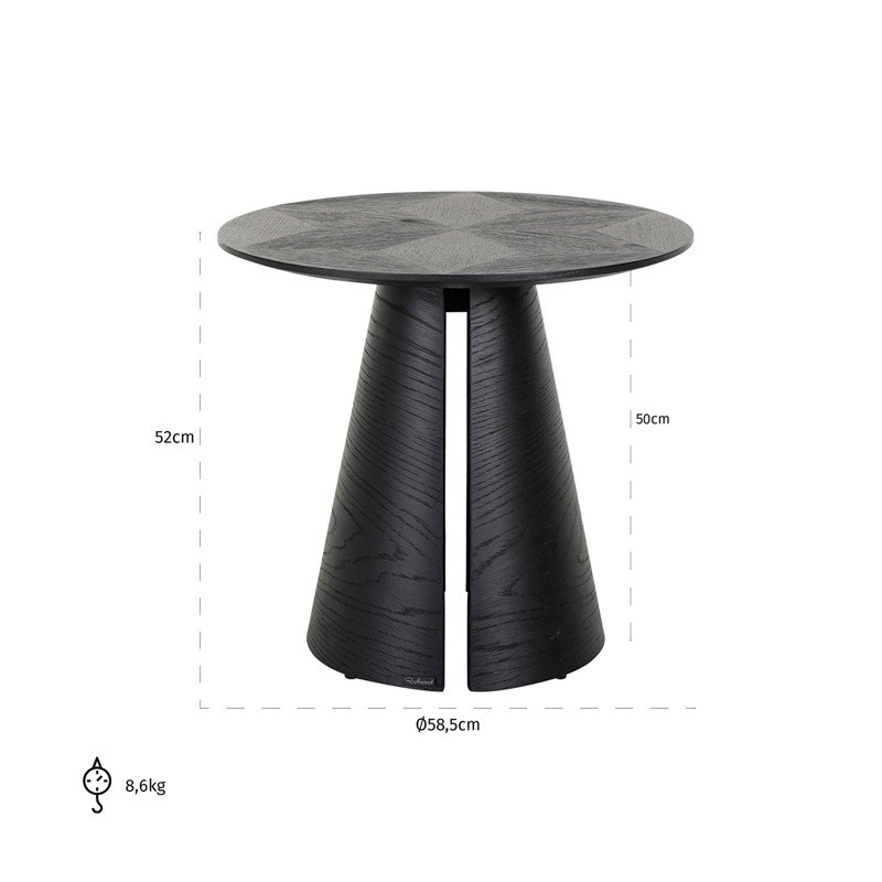 RICHMOND stolik BLAX 58,5 czarny