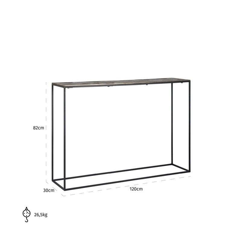 RICHMOND konsola TULUM - szczotkowane złoto
