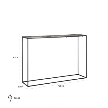 RICHMOND konsola TULUM - szczotkowane złoto