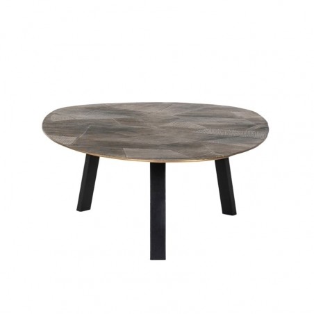 RICHMOND stolik kawowy TULUM - szczotkowane złoto