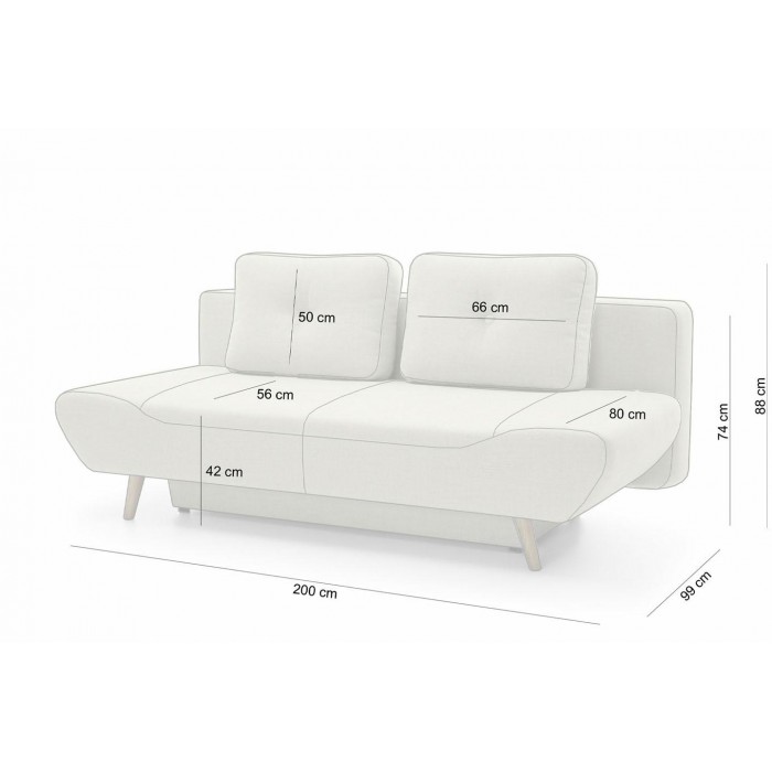 Sofa DORIAN z funkcją spania - I grupa tkanin