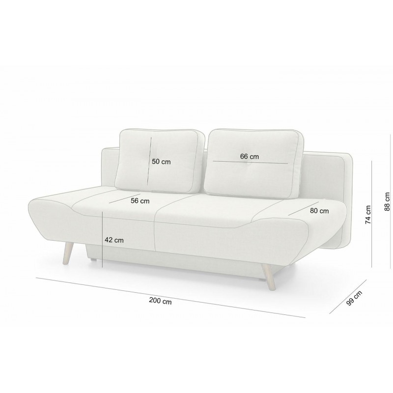 Sofa DORIAN z funkcją spania - I grupa tkanin