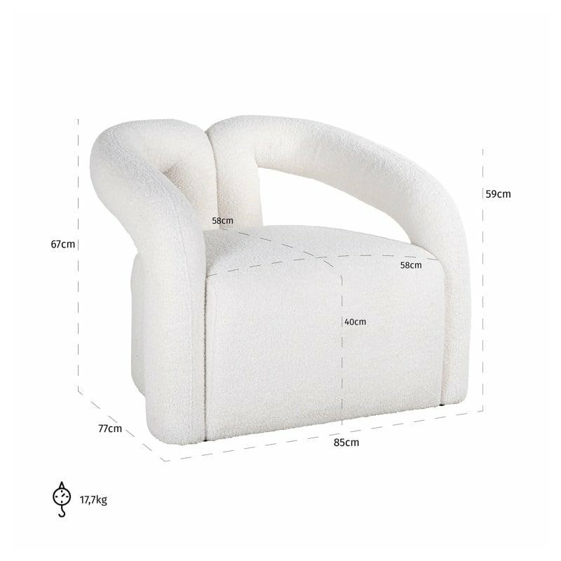 RICHMOND fotel DANA biały