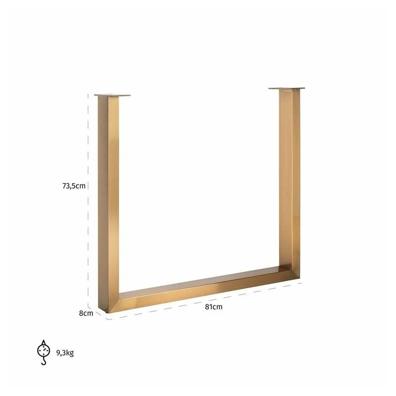 RICHMOND podstawa do stołu U - szczotkowane złoto