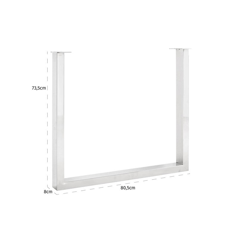 RICHMOND podstawa do stołu U srebrna