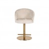 RICHMOND krzesło barowe ZABI regulowane - jasny szenil, złota podstawa