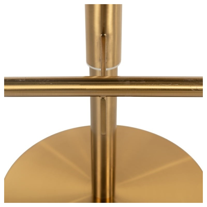 RICHMOND krzesło barowe ZABI regulowane - jasny szenil, złota podstawa