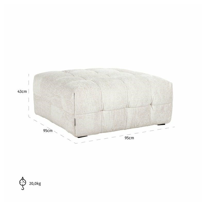 RICHMOND pufa MERROL biała - trudnopalna