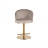 RICHMOND krzesło barowe ZABI regulowane - welur, złota podstawa