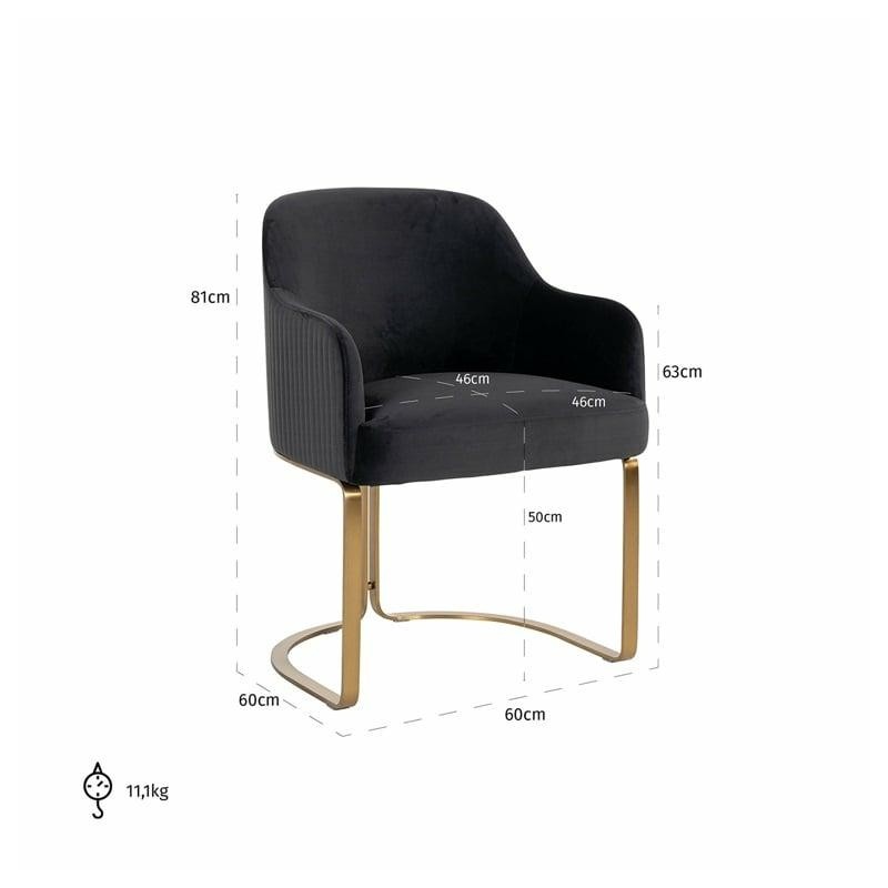 RICHMOND krzesło HADLEY czarne