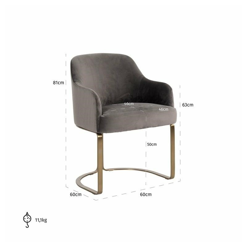 RICHMOND krzesło HADLEY szare