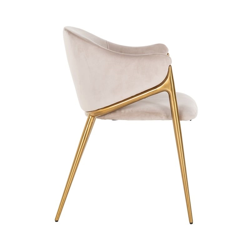 RICHMOND krzesło GWEN beżowe - trudnopalne