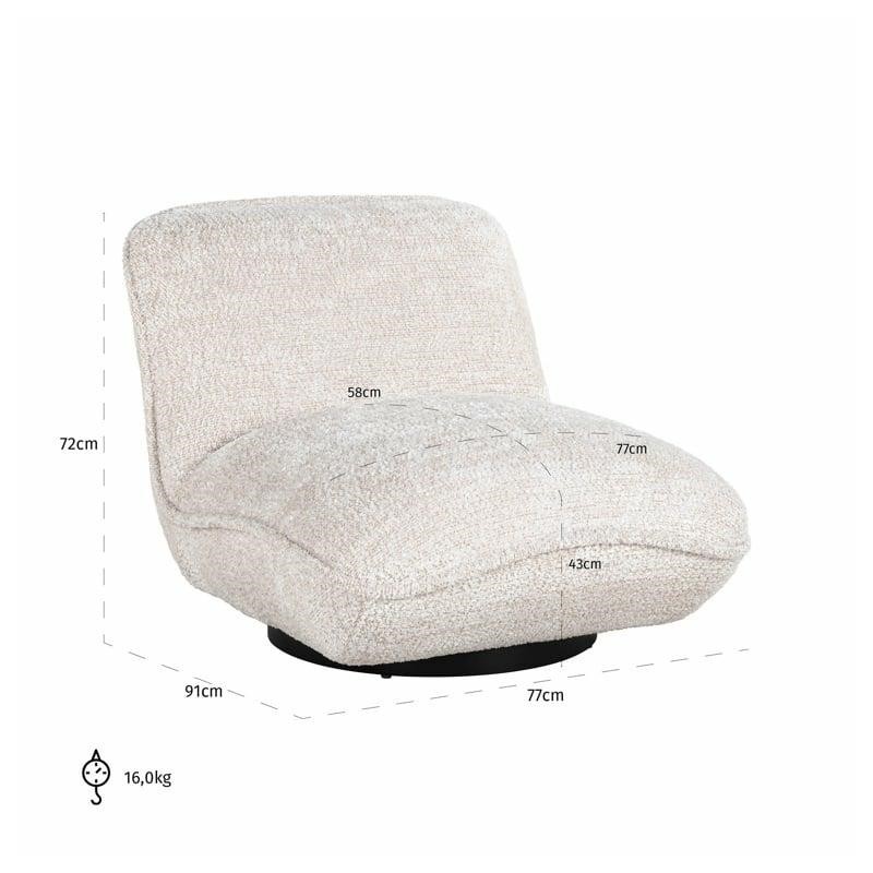 RICHMOND fotel OPHELIA biały