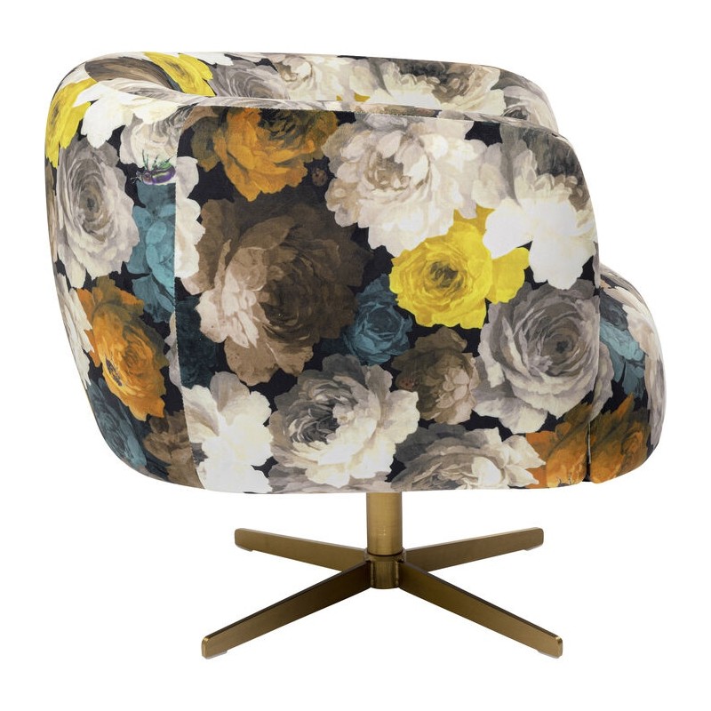 KARE fotel obrotowy PEONY FLOWER