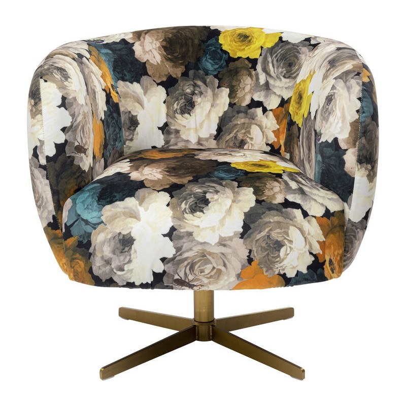 KARE fotel obrotowy PEONY FLOWER