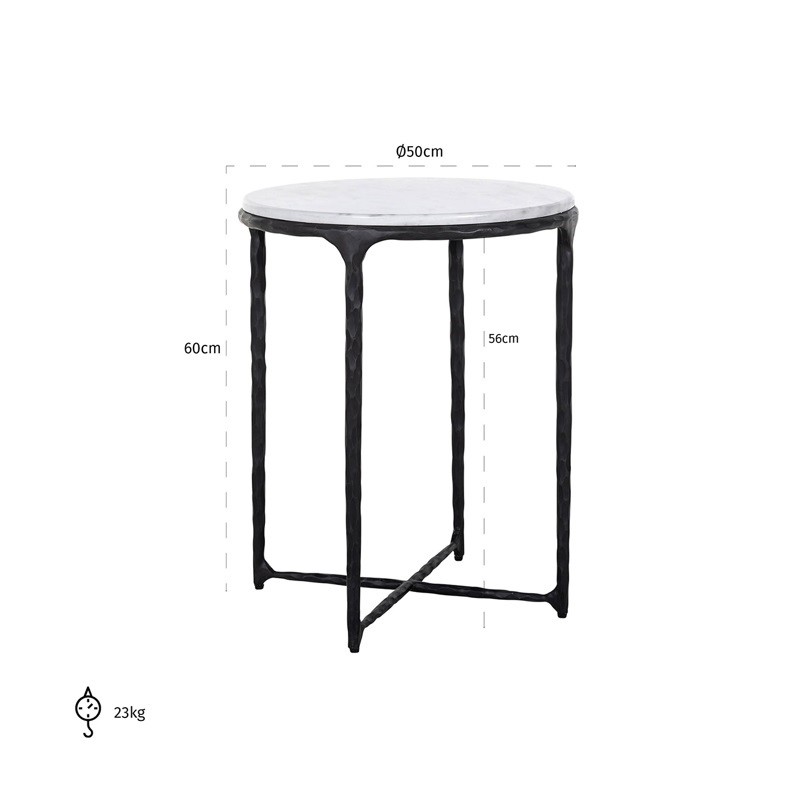 RICHMOND stolik SMITH 50 czarny