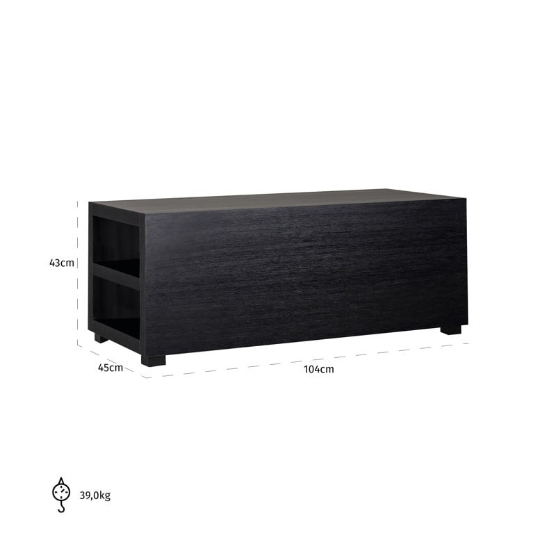 RICHMOND stolik do sofy OAKURA czarny