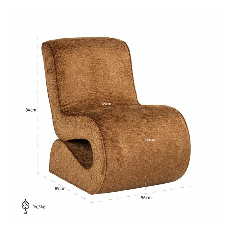 RICHMOND fotel FRANKIE brązowy