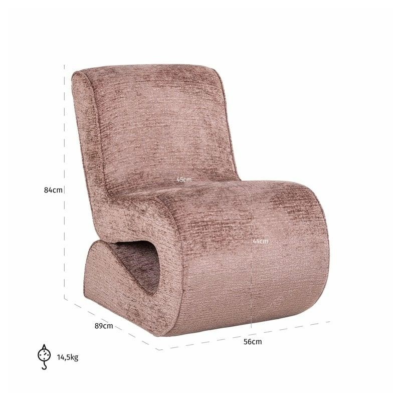 RICHMOND fotel FRANKIE różowy