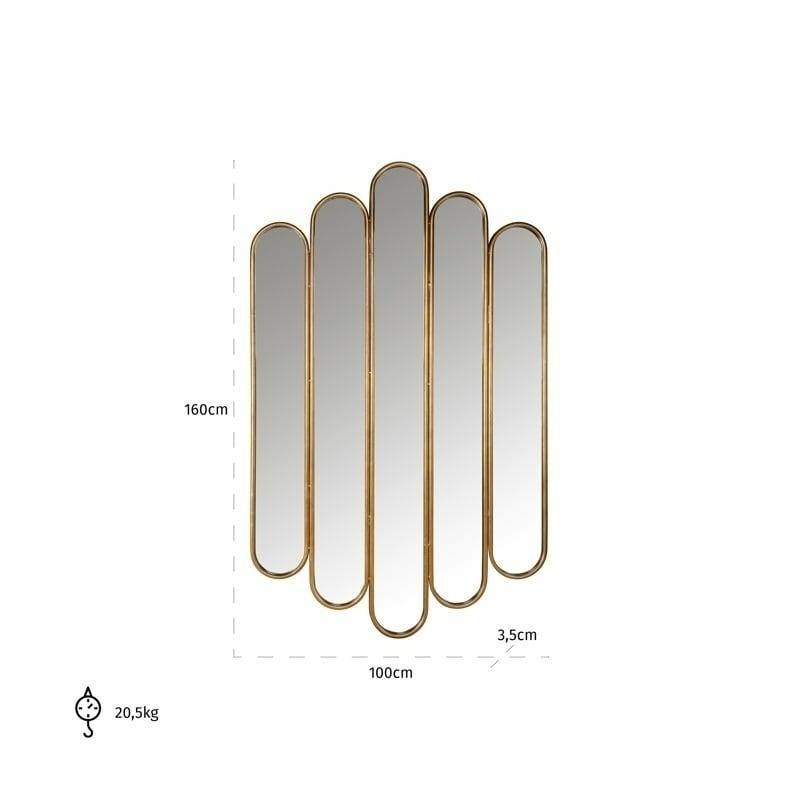 RICHMOND lustro ścienne CHELSEY złote