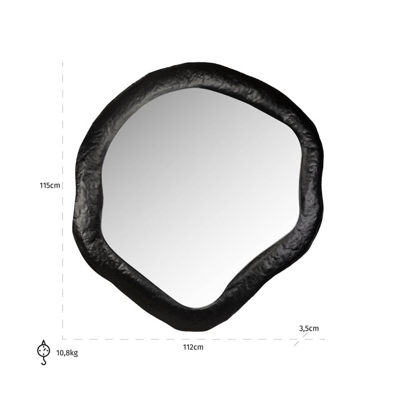 RICHMOND lustro ścienne BABET czarne