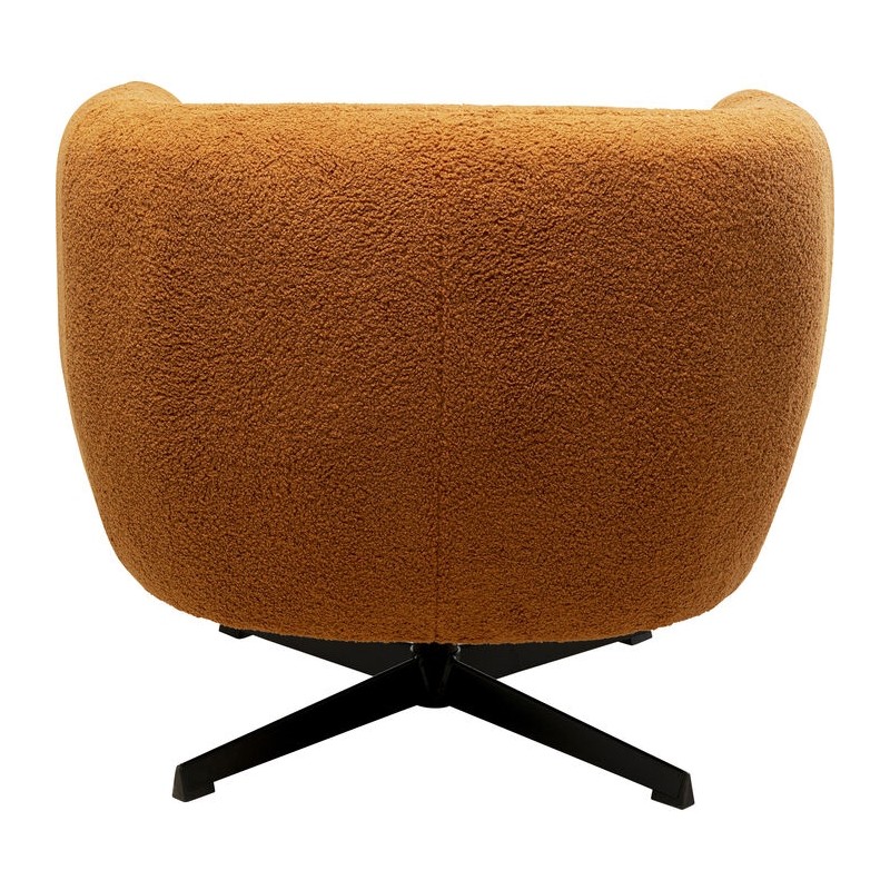 KARE fotel obrotowy PEONY pomarańczowy