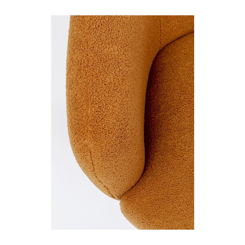 KARE fotel obrotowy PEONY pomarańczowy