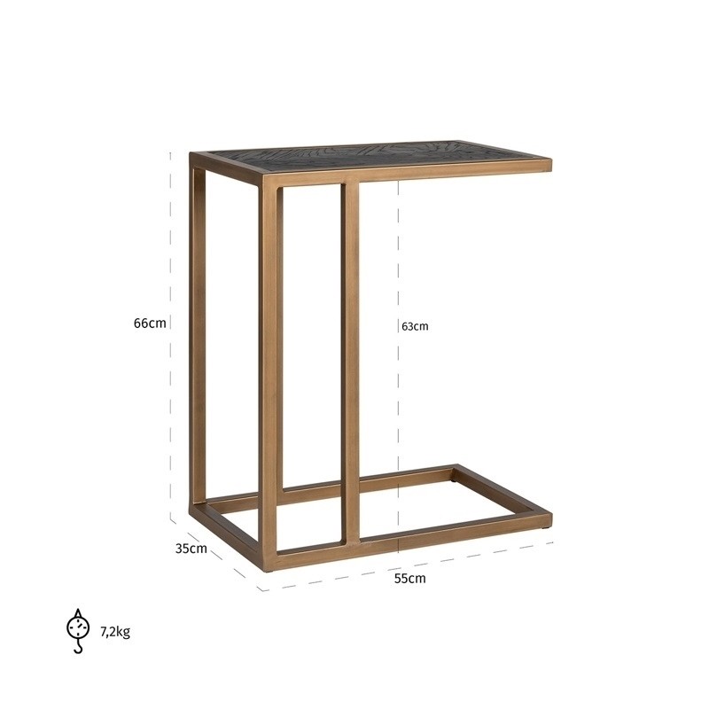 RICHMOND stolik boczny BLACKBONE BRASS