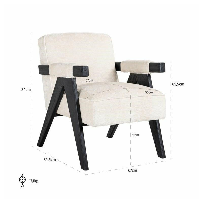 RICHMOND fotel COOPER biały