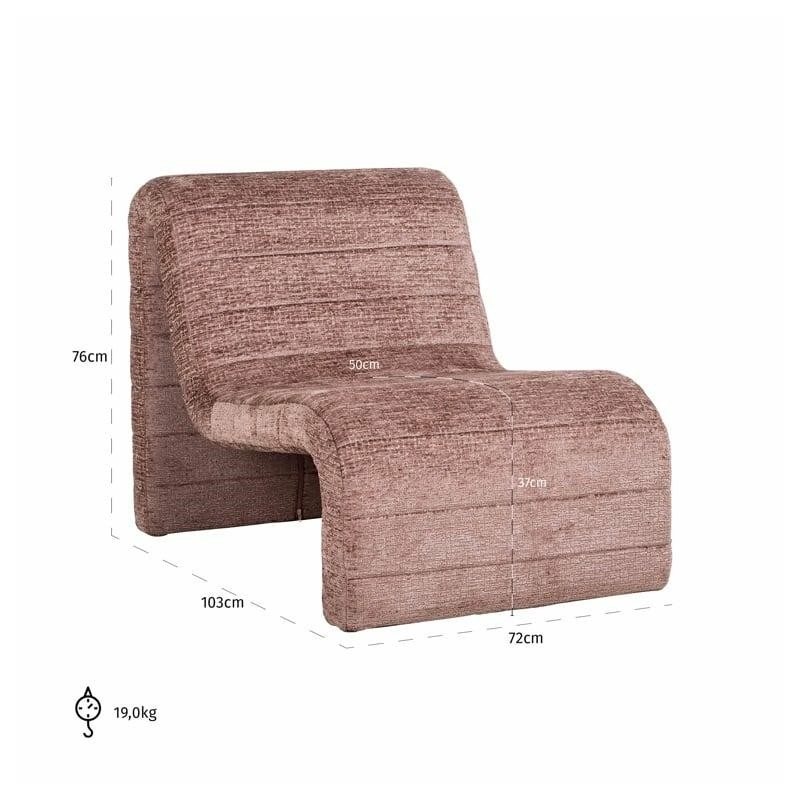 RICHMOND fotel KELLY różowy