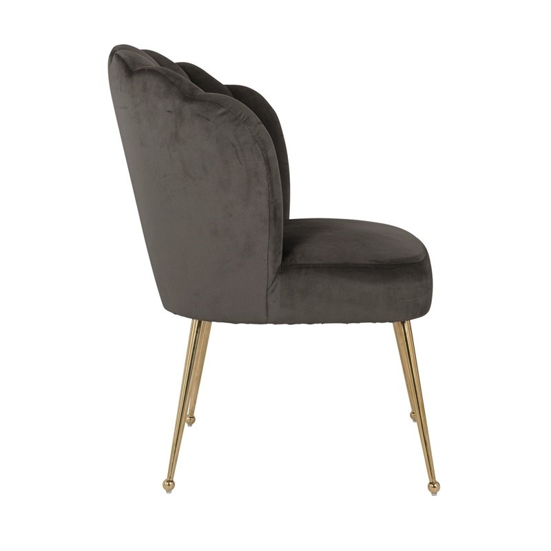 RICHMOND krzesło PIPPA STONE - welur, podstawa złota